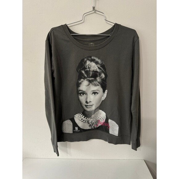 VINTAGE AUDREY HEPBURN RCN RED CARPET NOIR SWEATSHIRT size M - Picture 1 of 4